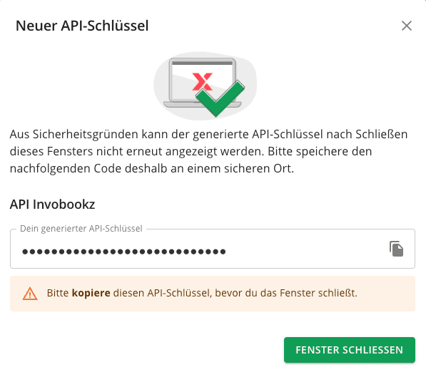 Der fertige Schlüssel (hier verdeckt)