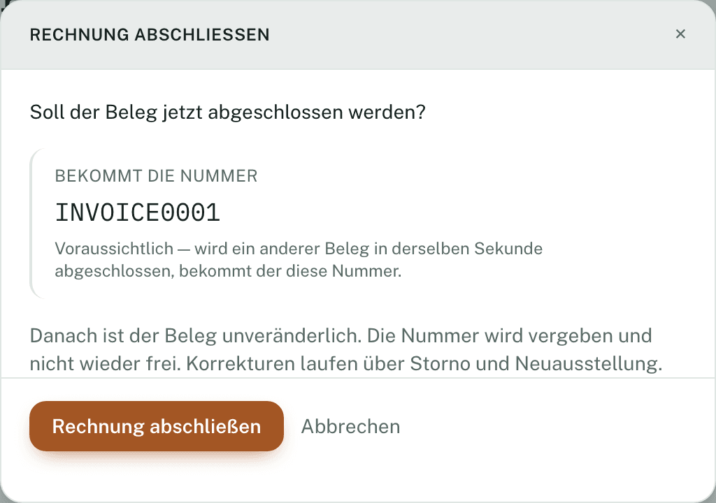 Die Rückfrage mit der kommenden Nummer